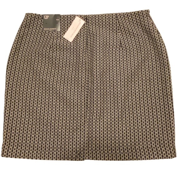 Banana Republic Factory black tan skirt NWT 12P - Picture 6 of 11